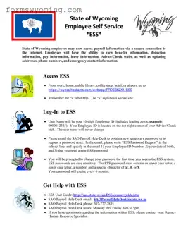 State Of Wyoming Ess PDF Template